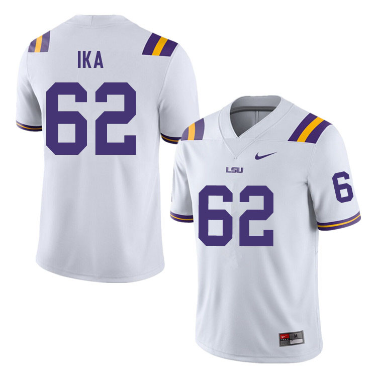 Men #62 Siaki Ika LSU Tigers College Football Jerseys Sale-White